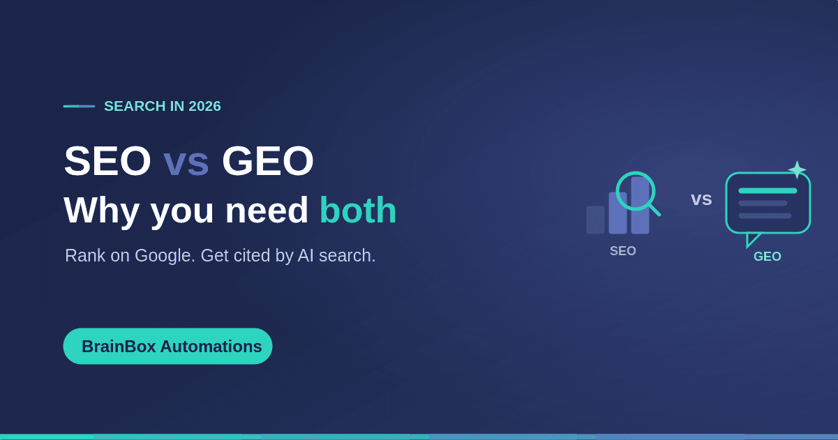 SEO vs GEO — rank on Google and get cited by AI search