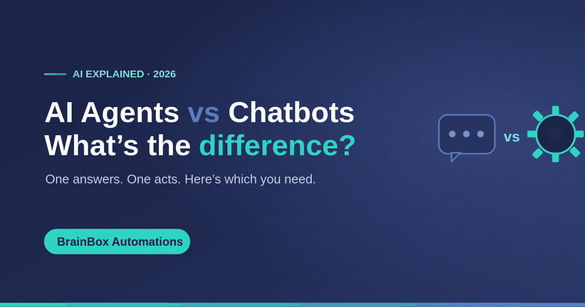 AI agents vs chatbots — what's the difference in 2026