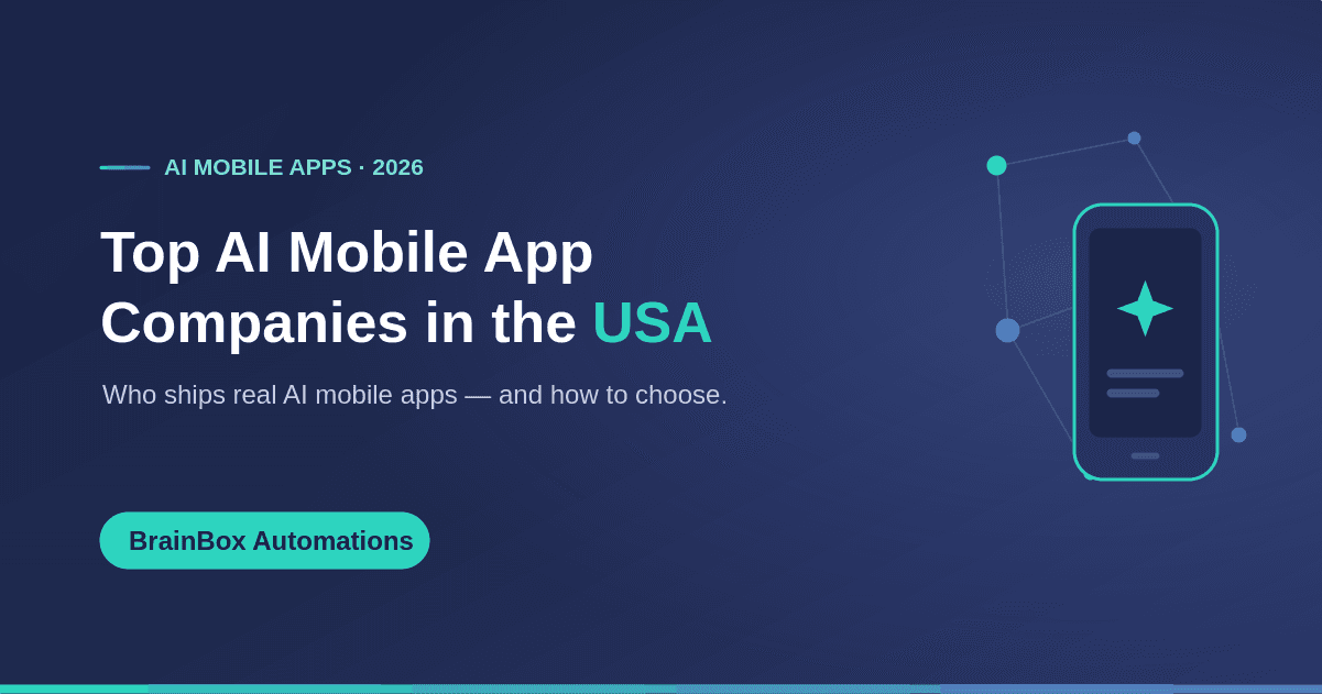 Top AI mobile app development companies in the USA 2026
