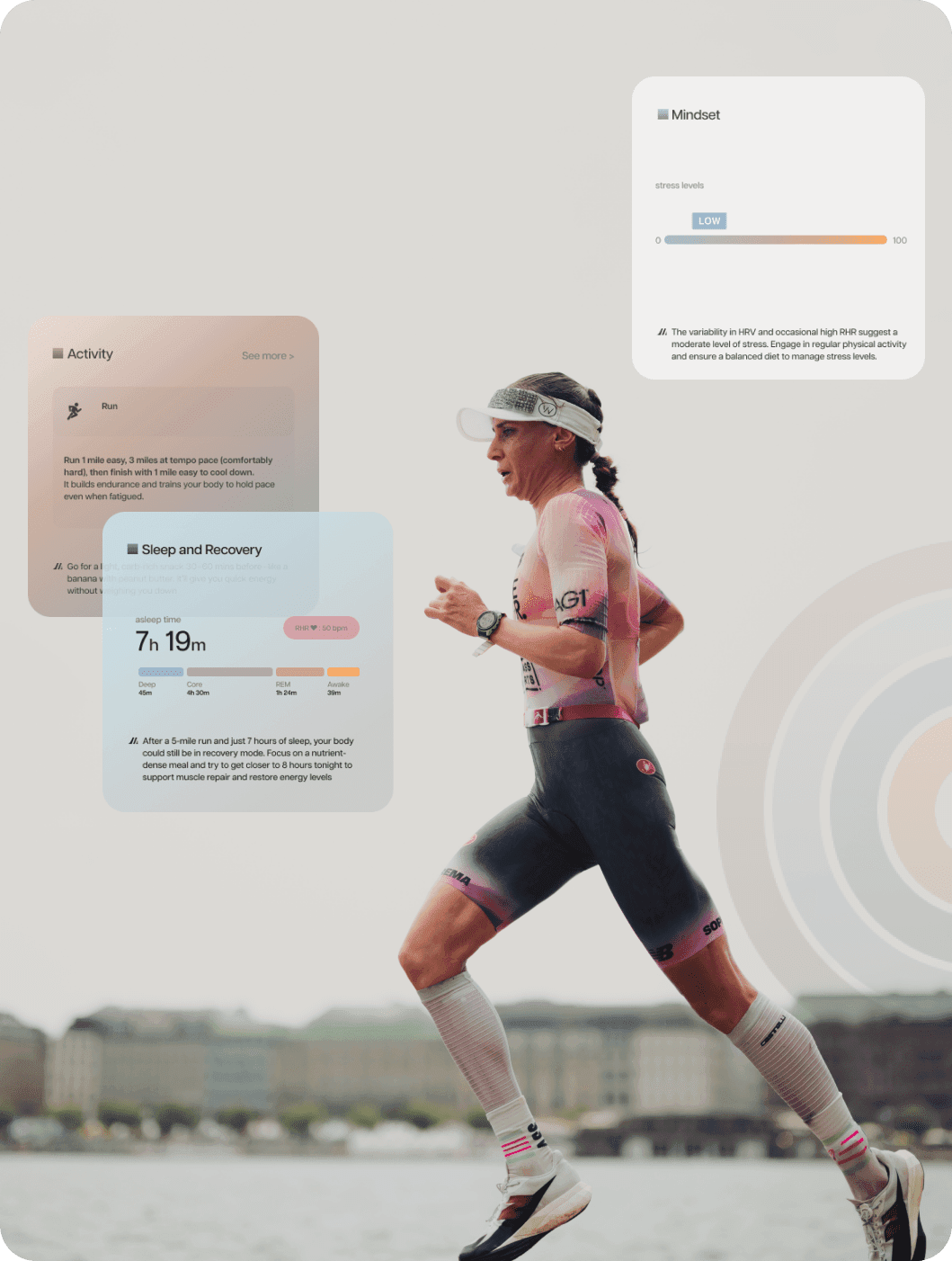 Maxiom dashboard showing biomarker tracking and AI coaching